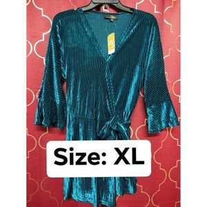 Suzanne Betro Velvet Wrap Tunic Size XL